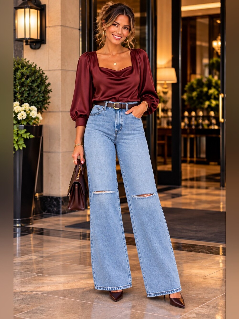 J.Crew ’84 Low Rise Wide Leg Distressed Jeans Light Wash Y2K Baggy 25